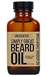 SIMPLY GREAT BEARD OIL Beard Oil Unscented, 2.9 OZ