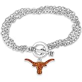 Texas Longhorns Game Day Glitter Toggle Bracelet Jewelry Gift Licensed UT