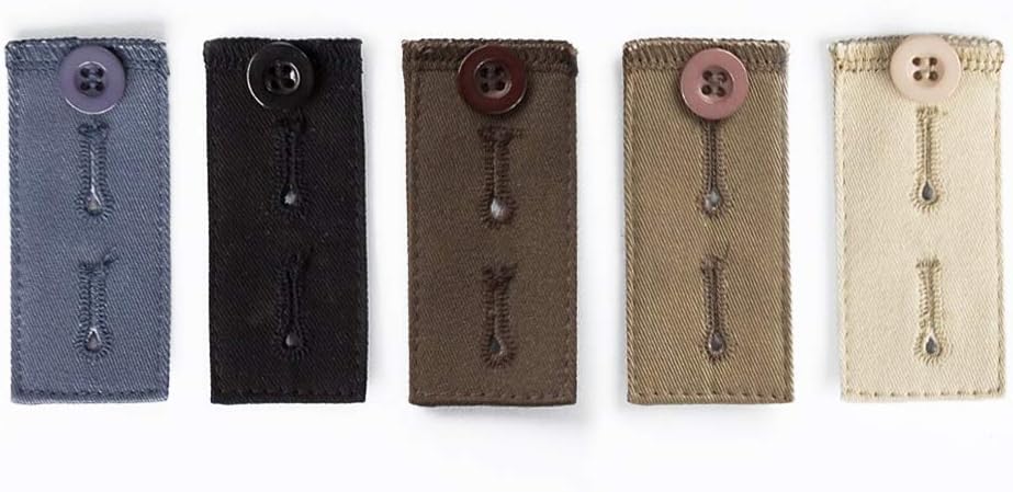 Pants Waist Extenders 5-Pack, Button Extenders for Pants, Dress, Khakis and Jeans, Adjustable Fit Men or Women