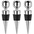 BETTFOR Wine Stoppers for Wine Bottles 3Pcs Vacuum Wine Bottle Stopper with Silicone Reusable Wine Corks, Leak proof Keep Fre
