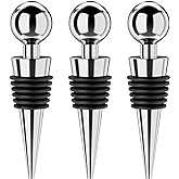 BETTFOR Wine Stoppers for Wine Bottles 3Pcs Vacuum Wine Bottle Stopper with Silicone Reusable Wine Corks, Leak proof Keep Fre