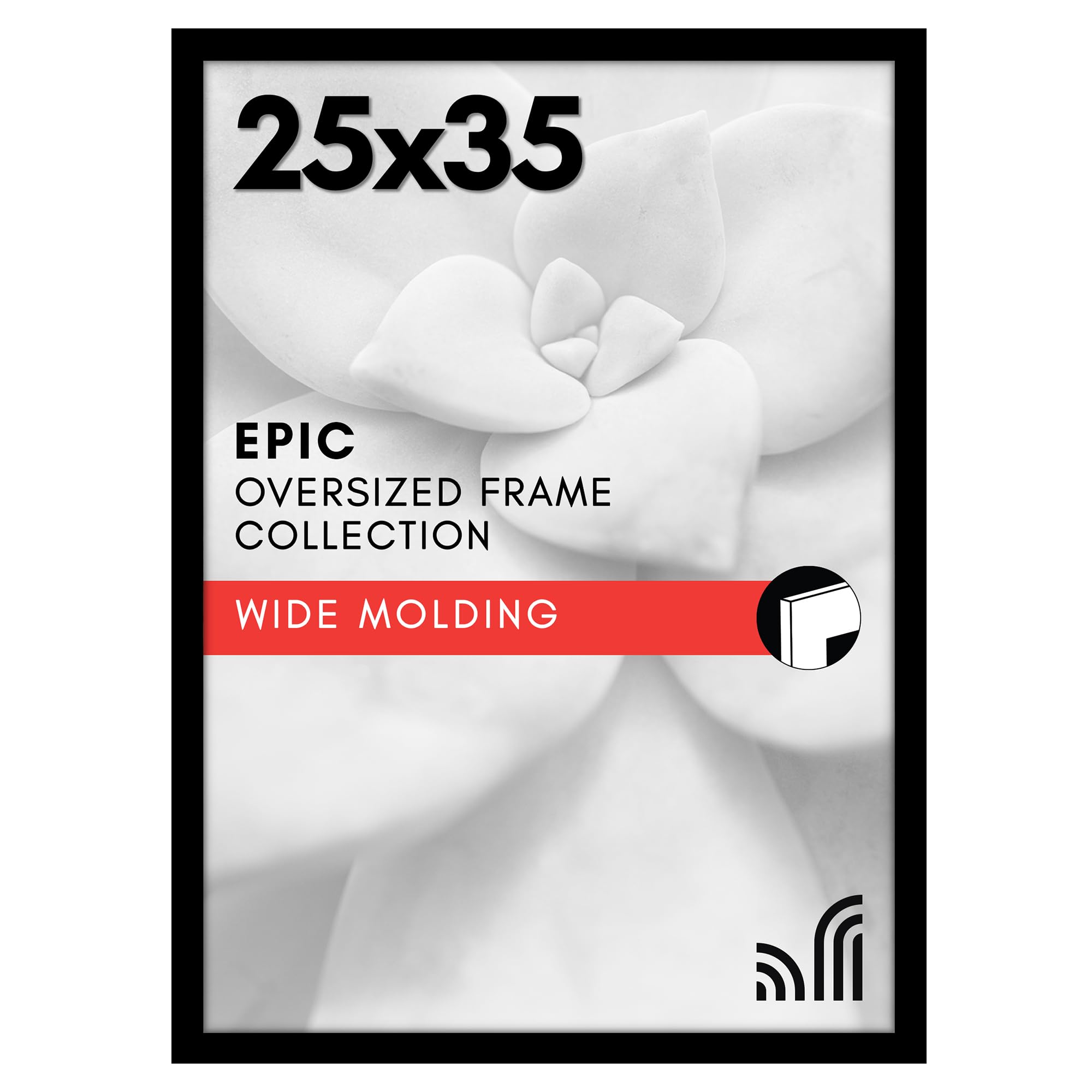 Americanflat 25x35 Poster Frame - Engineered Wood - Black