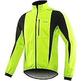 ARSUXEO Winter Warm UP Thermal Softshell Cycling Jacket Windproof Waterproof 15-k