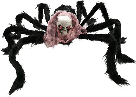Amazon Co Jp Topmountain ハロウィン 飾り ホラー コスケルトン くもぬいぐるみトリクルツールリアルな効果 ドクロ蜘蛛 ホビー