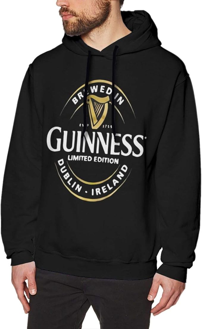 Guinness Merchandising Estivo Men's Crew Neck Hoodie Fashion Casual Cotton Long Sleeve Hoodie 