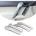 ABS Car Interior Door Handle Trim 4PS Fit for Toyot@ Land Cruiser Prado FJ150 150 2010 2011 2012 2013 2014 2015 2016 2017 2018 2019 Interior Car Accessories (Silver)