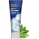 Desert Essence Fragrance Free Shampoo – 8 fl oz – Unscented Gentle Cleanser with Jojoba Oil, Green Tea & Comfrey – Softens & Strengthens Hair, Adds Shine – For Sensitive Scalps