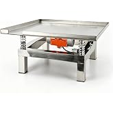 Concrete Vibration Table 19.7&times;19.7 Inch Stainless Steel Vibrating Test Bench 3000 3600 RPM 45 Lbs Load Capacity for Lab Construction Food Chemical Material Compaction