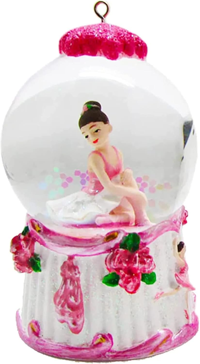 Snow Globes - Nutcracker Ballet Gifts, Mini Snow Globe Ornament, Ballet Christmas Decorations of A Young Dancer, Ballerina Xmas Baubles for Holiday Home Decor, 2.5 Inches 45mm