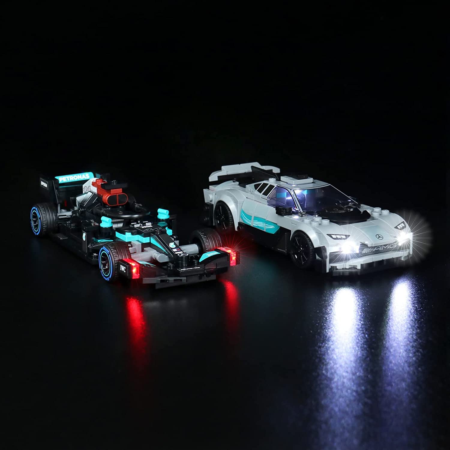 LED Lighting Compatible with Lego 76909 Mercedes-AMG F1 W12 E Performance (Not Model), BrickBling DIY Lighting Set Compatible with Lego Speed Champions Mercedes 76909