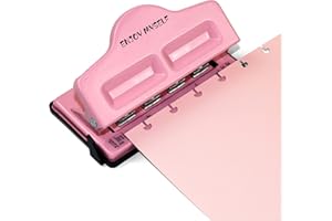 Enjoy Myself Mushroom Discbound Hole Punch, 4 Holes Mushroom Paper Puncher for Disc Bound Planner (Pink)