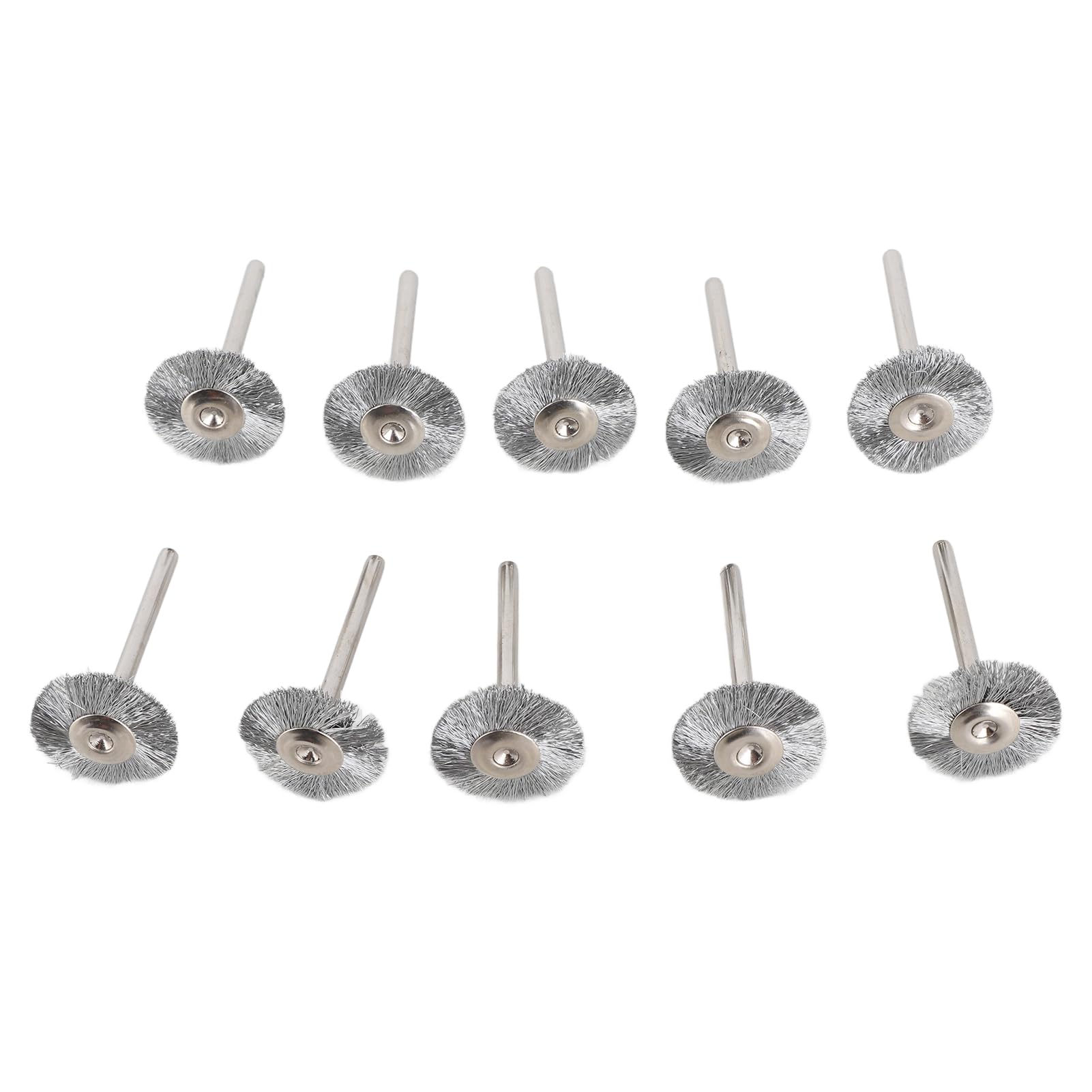 10pcs Stainless Steel Wire Brush Wheels Pen Brushes Iron Steel Wire Made Mainly Used for Metal Surface Polishing and Non-Metal Flat Grinding