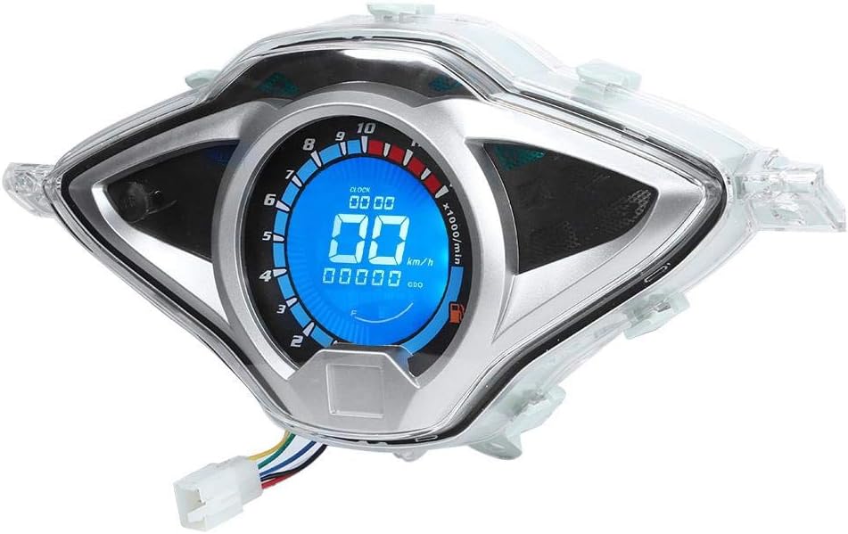 r/min 014000 Meter,Universal Motorcycle 12V Acouto LCD