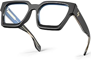 VISOONE Blue Light Blocking Glasses Rectangle Chic Preppy Look MultiColor Frame for Women Men RIVER