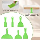 Tomoyuki 6 Pcs Plastic Putty Scrapers Set Green for Spackling Patching view 4