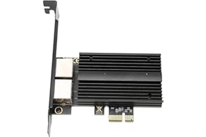 Wisoqu 2.5G PCIe Card, I226 V Chip Dual Port Gigabit Ethernet Card with Low Profile Bracket, for Server Desktop Gaming Laptop
