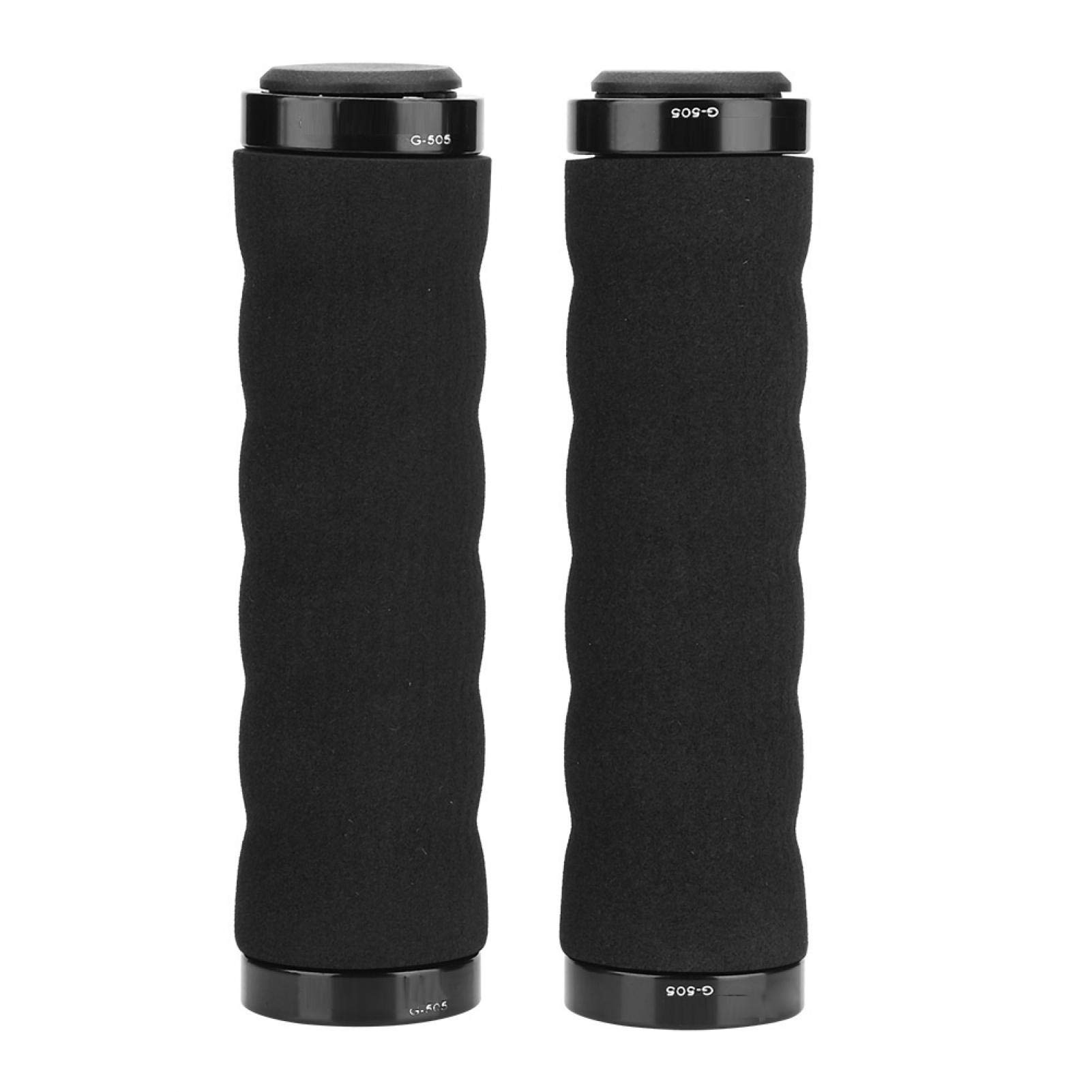 Demeras 1Pair Handlebar Grips Non slip Cycling Handle Grips Ergonomic Bicycle Handlebar for Bike Tricycle Scooter (black)
