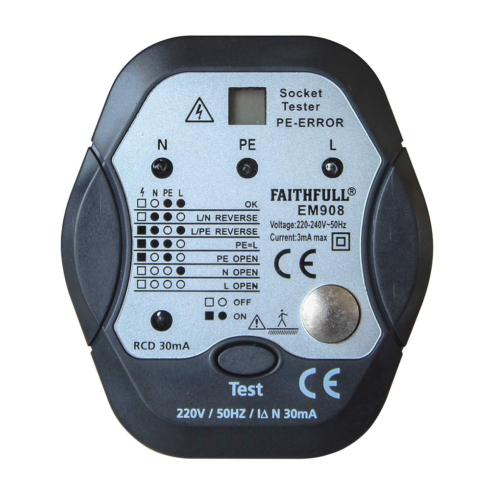 Socket Tester with RCD Test Function