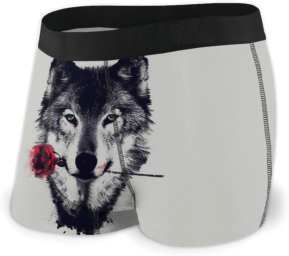 Briefs Awesome Wolf Rose Men's Underwear Novelty Breathable