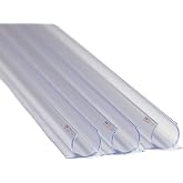 Novelty Lights 10 Pack 3/8in Rope Light Track, 3 Feet Clear PVC Holder | Made in USA, UV Treated Mounting Channels for Indoor &amp; Outdoor Rope Lights, Under Cabinet &amp; Deck Mounts, 360 Degree Lighting
