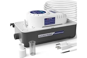 Aquastrong 1/30 HP 95 GPH HVAC Condensate Pump, 115V/230V, AC Condensation Remove Pump with Automatic Safety Switch & 19.7ft Tubing for Air Conditioner, Furnace, Dehumidifier,Ice Maker,Water Drain