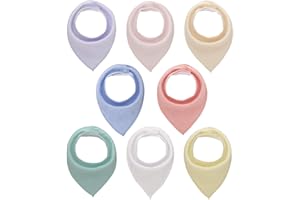 Maiwa Cotton Bandana Drool Bibs for Baby Girl Boys for Drooling and Teething for 8 Pack