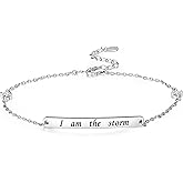 JXJL 925 Sterling Silver Inspirational Encouragement Motivational Bracelets Jewelry for Women Men