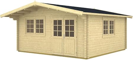 Tene Kaubandus Gartenhaus Enzo E 70 Iso Blockhaus Holzhaus 500 X 595 Cm 70 Mm Ferienhaus Amazon De Garten