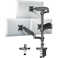 MOUNT PRO Triple Monitor Mount for Max 32" Computer Screen, Adjustable 3 Monitor Desk Mount, up to 19.8lbs Each, Gas Spring M