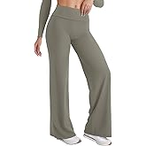 YEOREO VitaWeave Straight Leg Leggings Women Fold Over Wide Leg Pants 31.5" Eddiy Casual Gym Workout Sweatpants