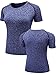 Neleus Women's 3 Pack Activewear Compression Workout Shirt,8015,Blue,Green,Purple,US XL,EU 2XL