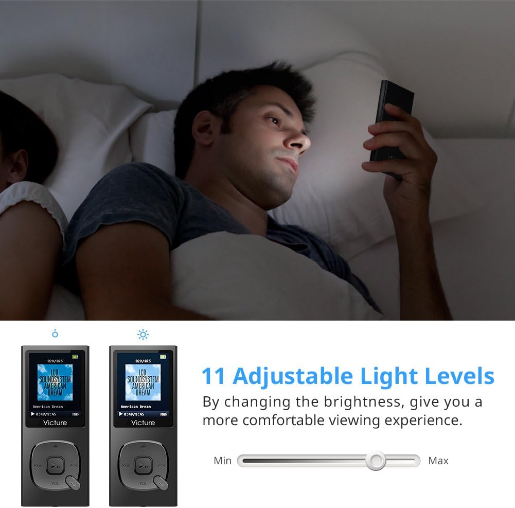 Amazon Victure 100時間mp3プレーヤー 8g ポータブル ロスレスサウンド Hi Fi メタルミュージックプレーヤー ヘッドホン付き Fmラジオ 1 8tft画面ボイスレコーダー 64gbまで対応 Victure デジタルオーディオプレーヤー