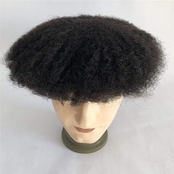 Amazon Com Lumeng Toupee For Men African 360 Wave Curly Skin Pu
