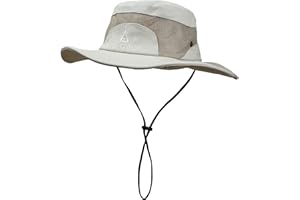 JAOAJ Mens Sun Bucket Hat Chapeau Soleil Homme,Wide Brim Fishing Safari Hat UPF 50+ UV Protection Hiking Boonie Hat