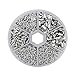 LolliBeads (TM) Silver Plated Barrel Leather Cord Ends with Lobster Clasp and Extension Chain Finish Fits Up to 3.5 mm Cords (60 sets)