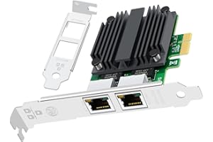 Lidkew Network Card with Intel I226-V Chip Dual Ports,2.5G PCIE X1 Server Network Adapter LAN NIC Card 2 RJ45 Ports Ethernet 