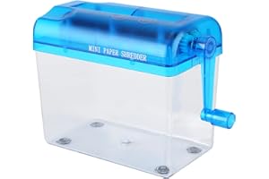 HOSEONFN Manual Paper Shredder for Office, Home, School Use, Portable Mini A6 Size Document Destroyer, Hand Operated, Desk To