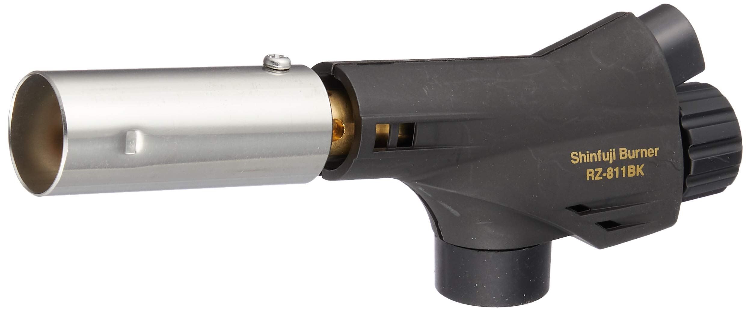 【Amazon.co.jp 限定】新富士バーナー 日本製 パワートーチ ガスバーナー 逆さ使用可能 炙り調理 溶接 火力調節 火口径:22mm 小型 ブラック RZ-811BK商品画像