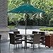 Abba Patio 7.5ft Patio Umbrella Outdoor Umbrella Patio Market Table Umbrella with Push Button Tilt and Crank for Garden, Lawn, Deck, Backyard & Pool, Dark Green