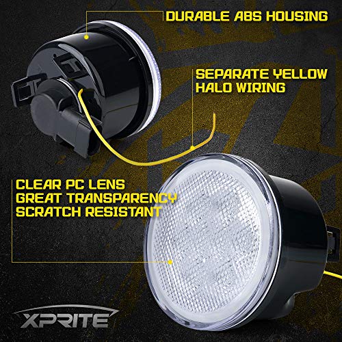 image for Xprite LED Amber Turn Signal Light with Clear Lens and Halo DRL for 20