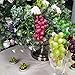 Supla 10 Pack Artificial Grapes Mini Grape Clusters Rubber Grape Bundles Decorative Grapes Bunches in Black Burgundy Red Green 2.5