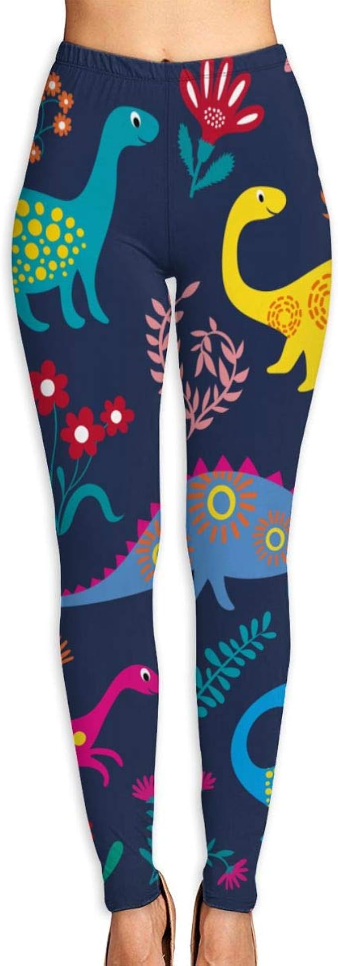 Cute Animal Dinosaur Stretchy Yoga Pants