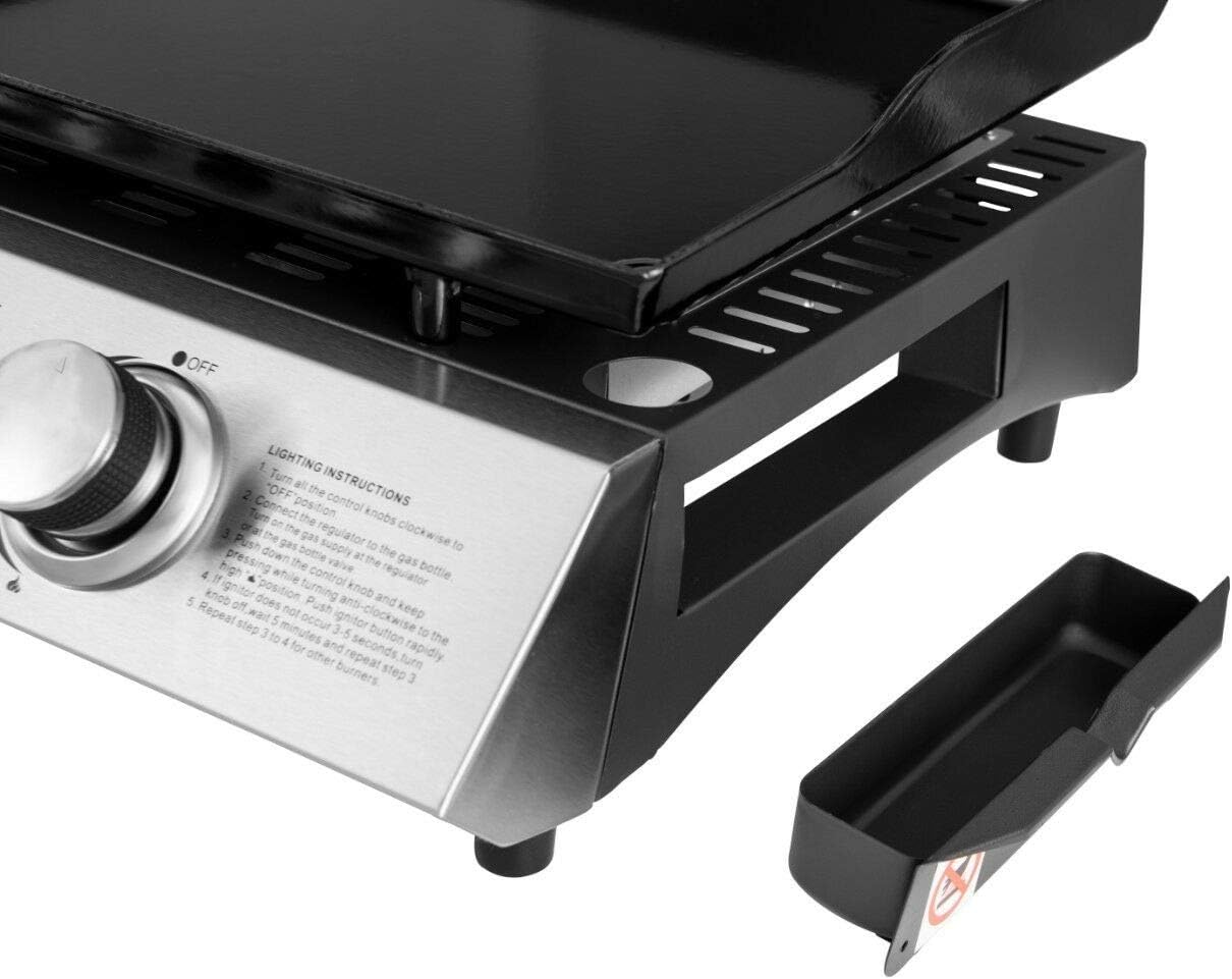 review Gourmet Outdoor Camping Portable 2 Burner Propane Gas Grill Griddle | Jabbka Holdings