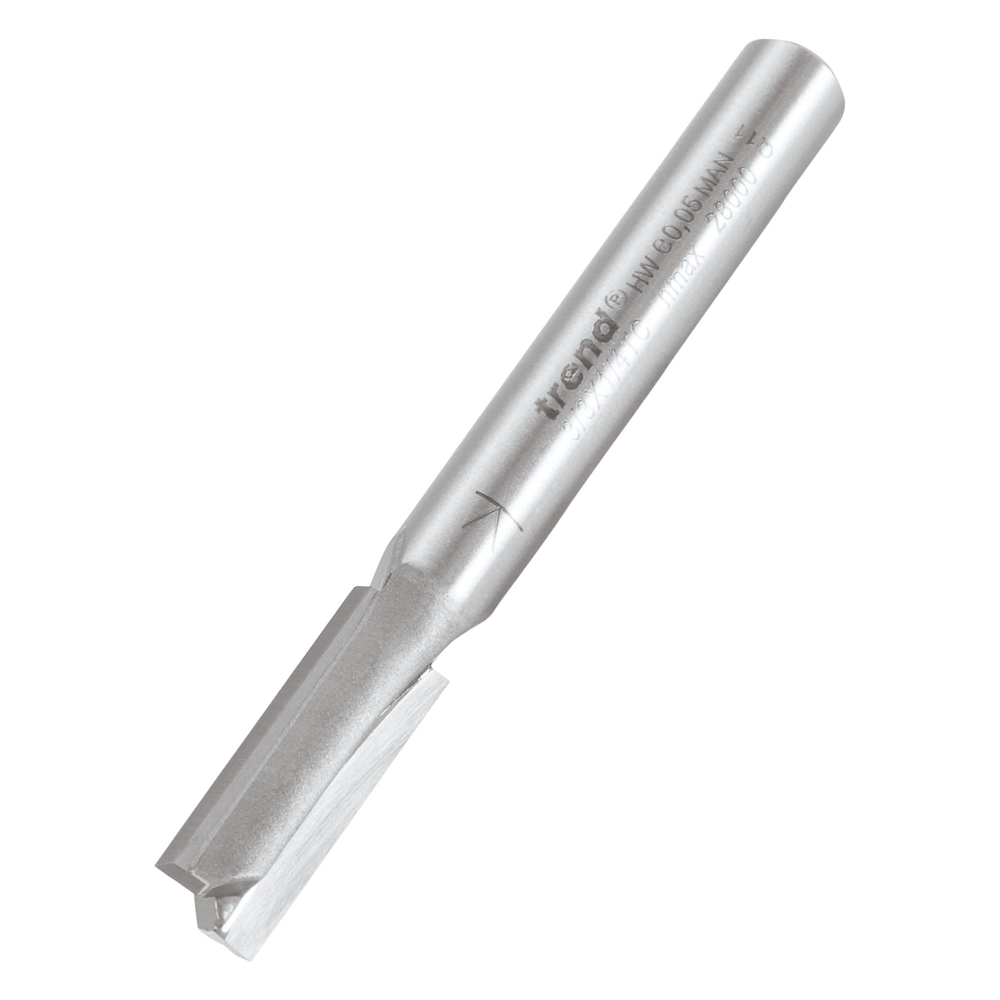 Trend Professional Straight Two Flute Router Cutter, 1/4 Inch Shank, 7mm Cut Diameter, 19mm Cut Length, Tungsten Carbide Tipped, 3/3X1/4TC โ image 1