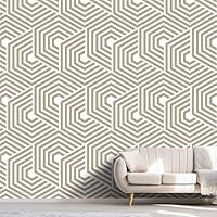 Wall Mural Geometric Pattern Removable Self-Adhesive Wallpaper Wall Decoration for Bedroom Living Room - 66x96 inches