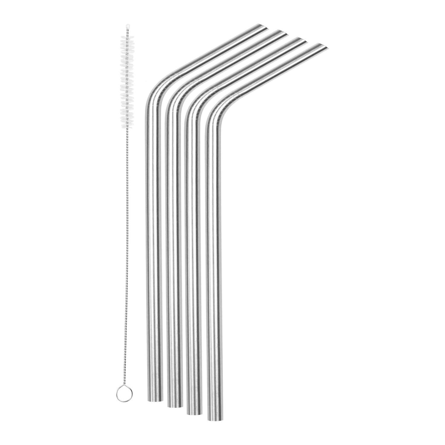 Buy SipWell 8.5” 9.5mm Bent Wide Stainless Steel Drinking Straws, 4Pack Dishwasher Safe