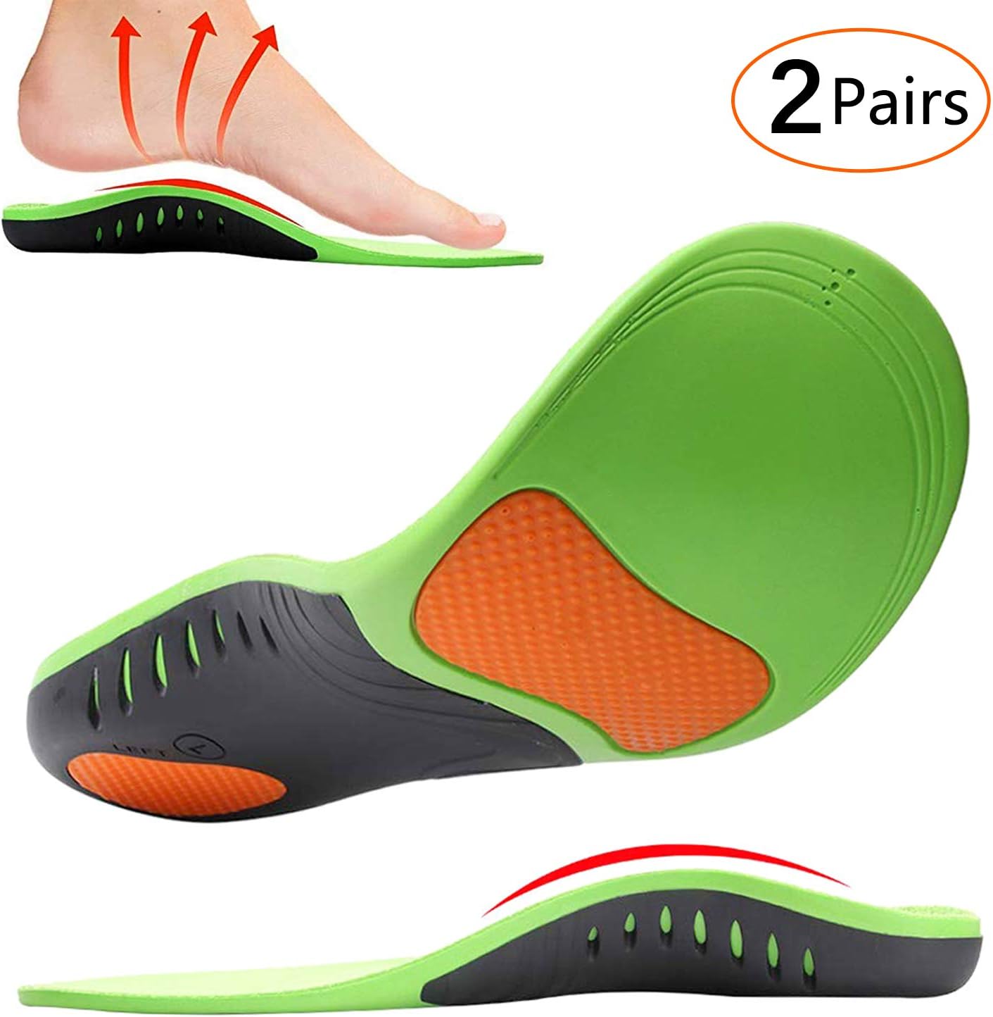 Shoe Insoles, MIBOTE 2 Pairs Arch Support Orthotic Shoes