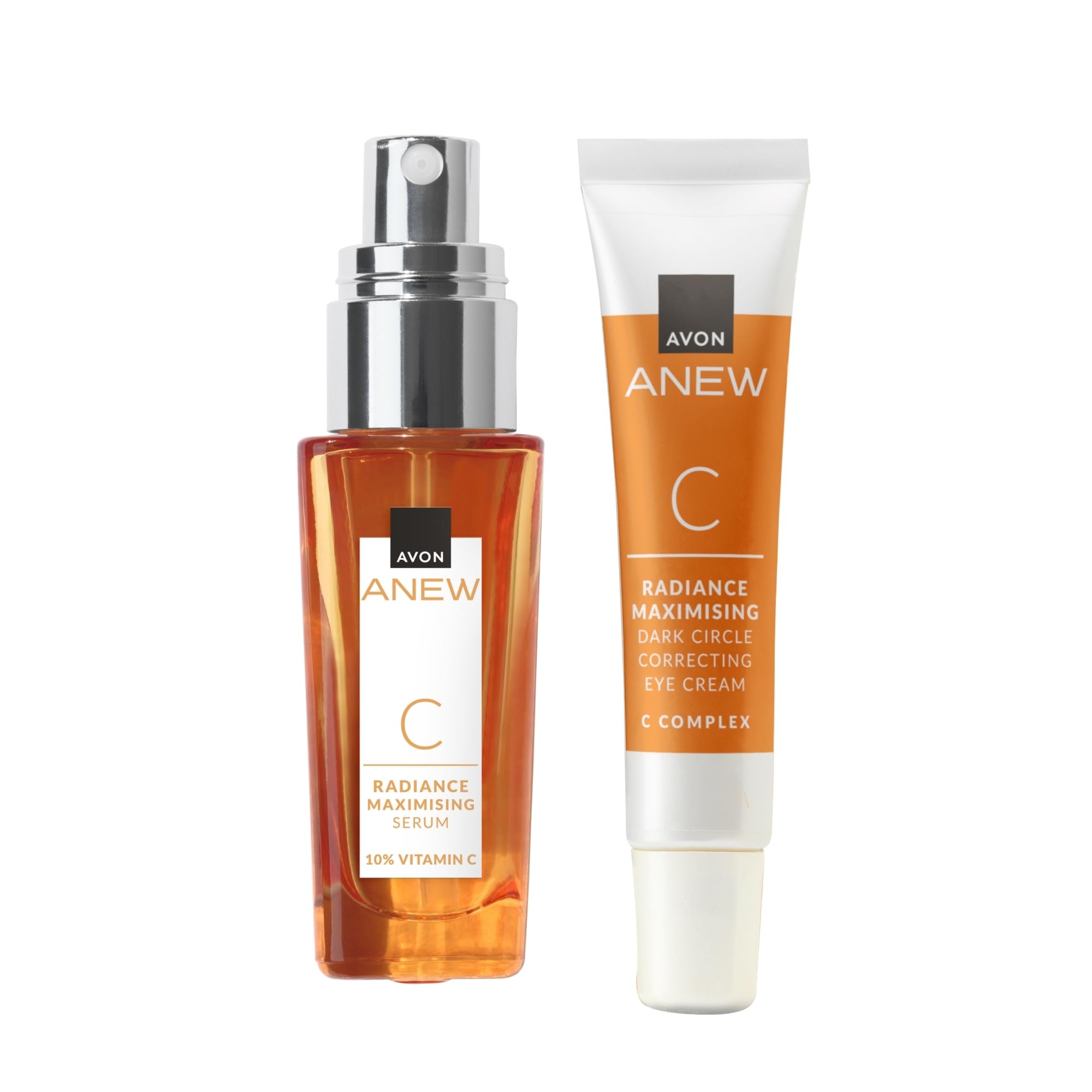 Avon Anew Radiance Maximising Serum 30ml + Anew Vitamin C Eye Cream Set 15ml +, Brightens Dull and Tired-Looking Skin, Ultimate Skincare Duo, Powered by Antioxidants, Cruelty Free — image 1