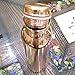Prisha India Craft Pure Copper Water Bottle/Handmade Leak Proof Copper Vessel for Travel/JointFree Insulated Copper Thermos with Ayurvedic Health Benefits, 30 Ounce