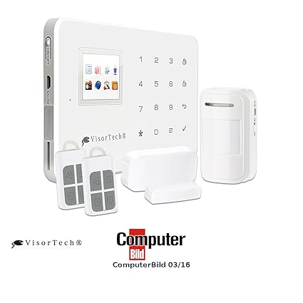 VisorTech Alarmanlage Haus: GSM-Alarmanlage mit Funk- & Handynetz-Anbindung XMD-4400.pro (Hausalarme)